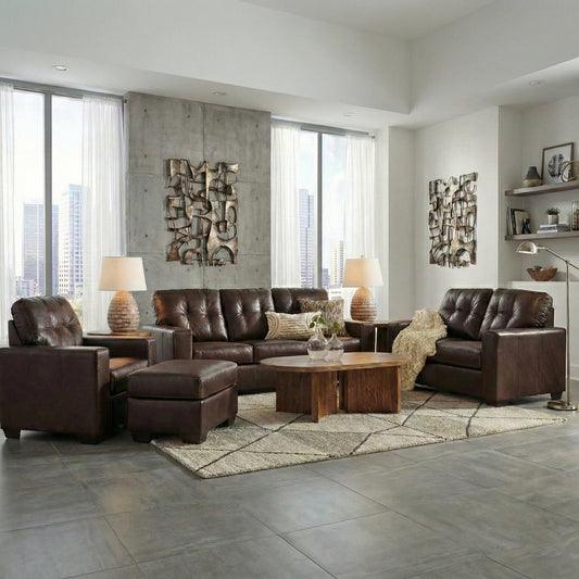 Roundhill Furniture Holmes Leather Living Room Collection