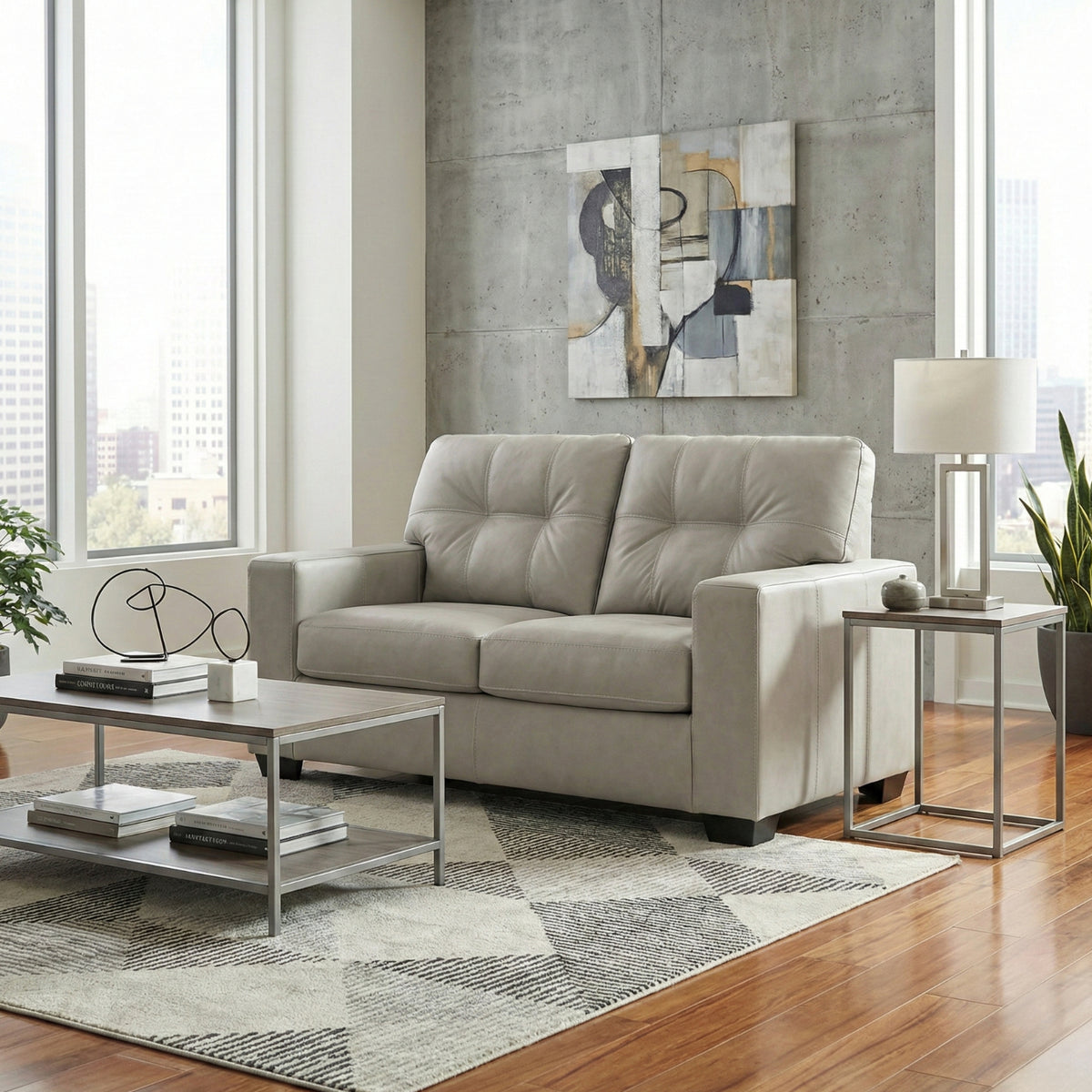 Roundhill Furniture Holmes Leather Living Room Collection