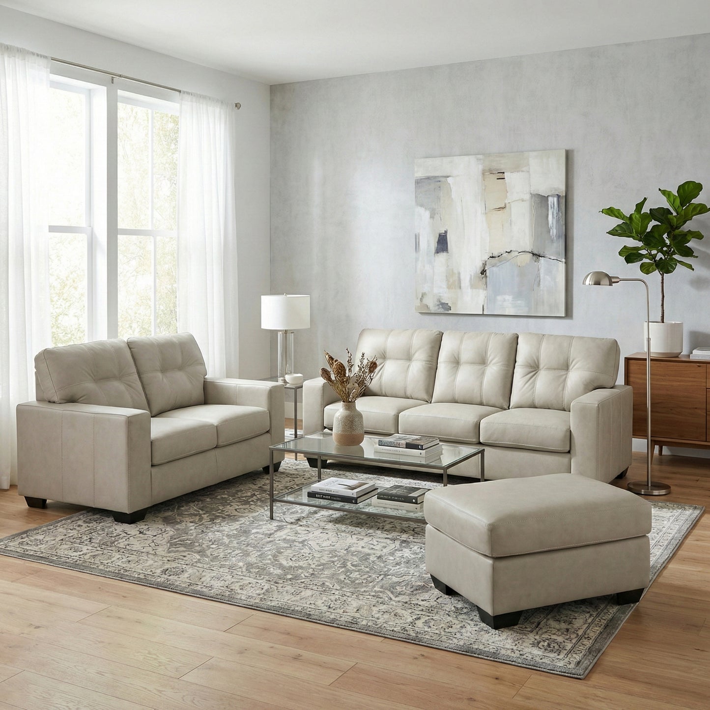 Roundhill Furniture Holmes Leather Living Room Collection