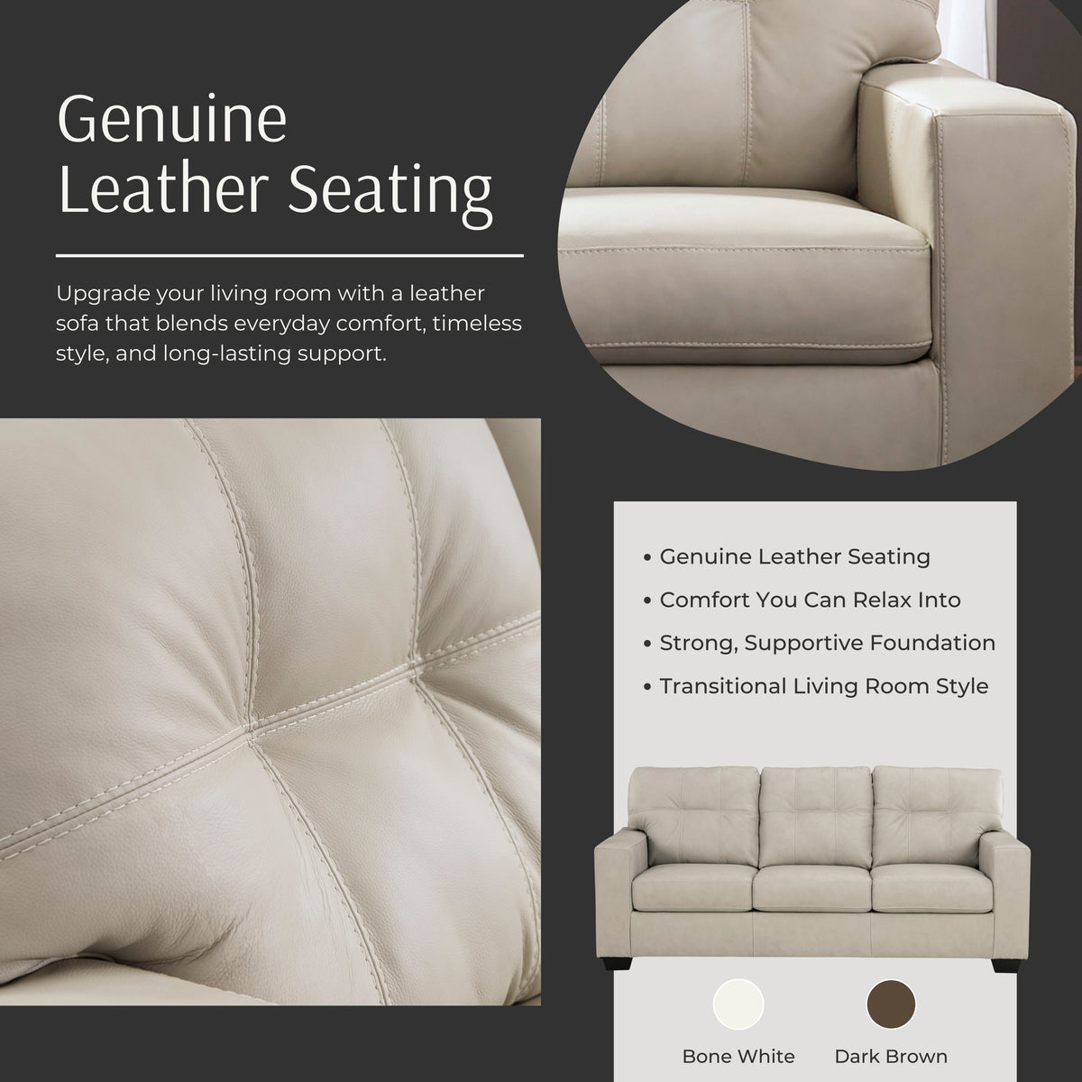 Roundhill Furniture Holmes Leather Living Room Collection
