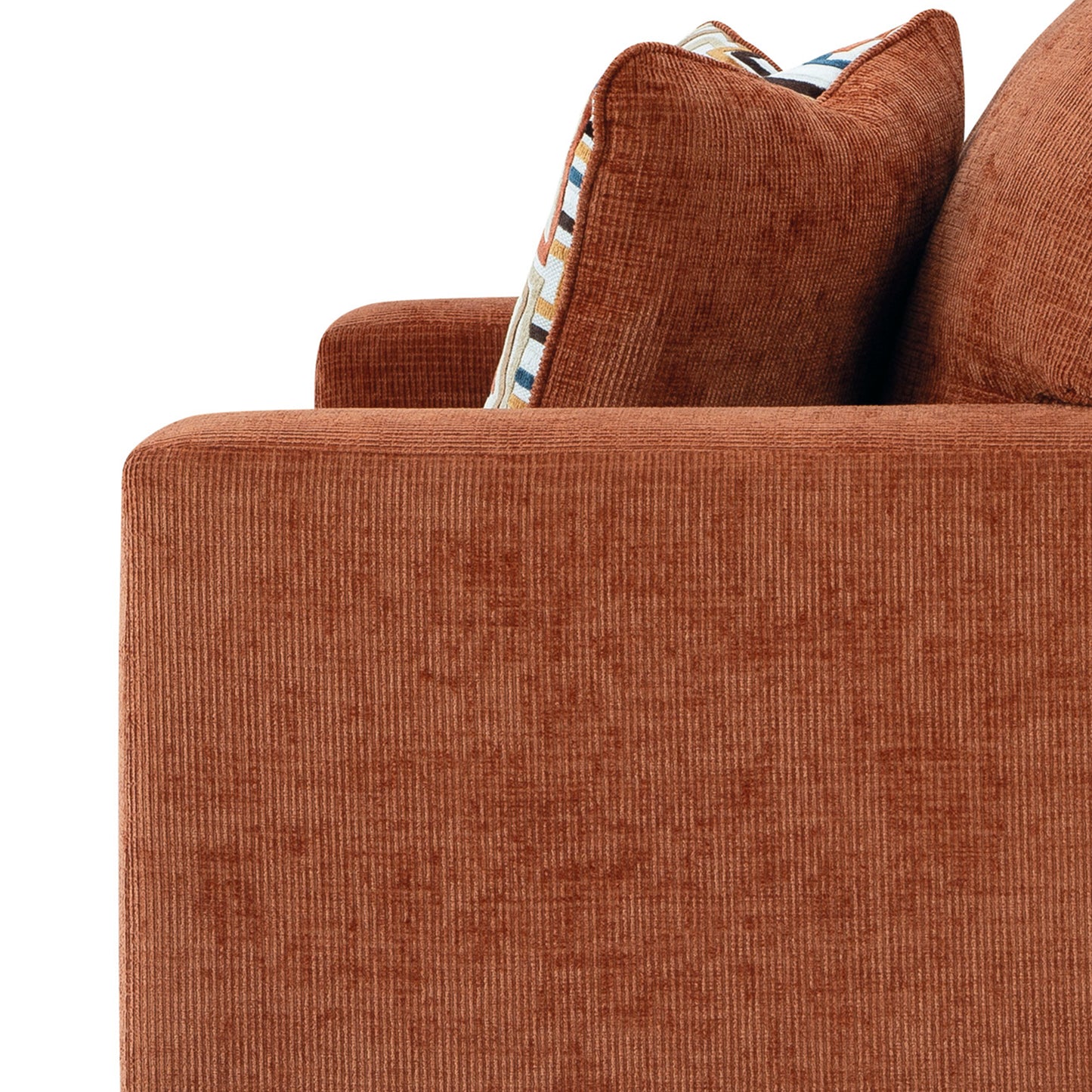 Roundhill Furniture Amoria Living Room Collection, Rust Terra Chenille Upholstery