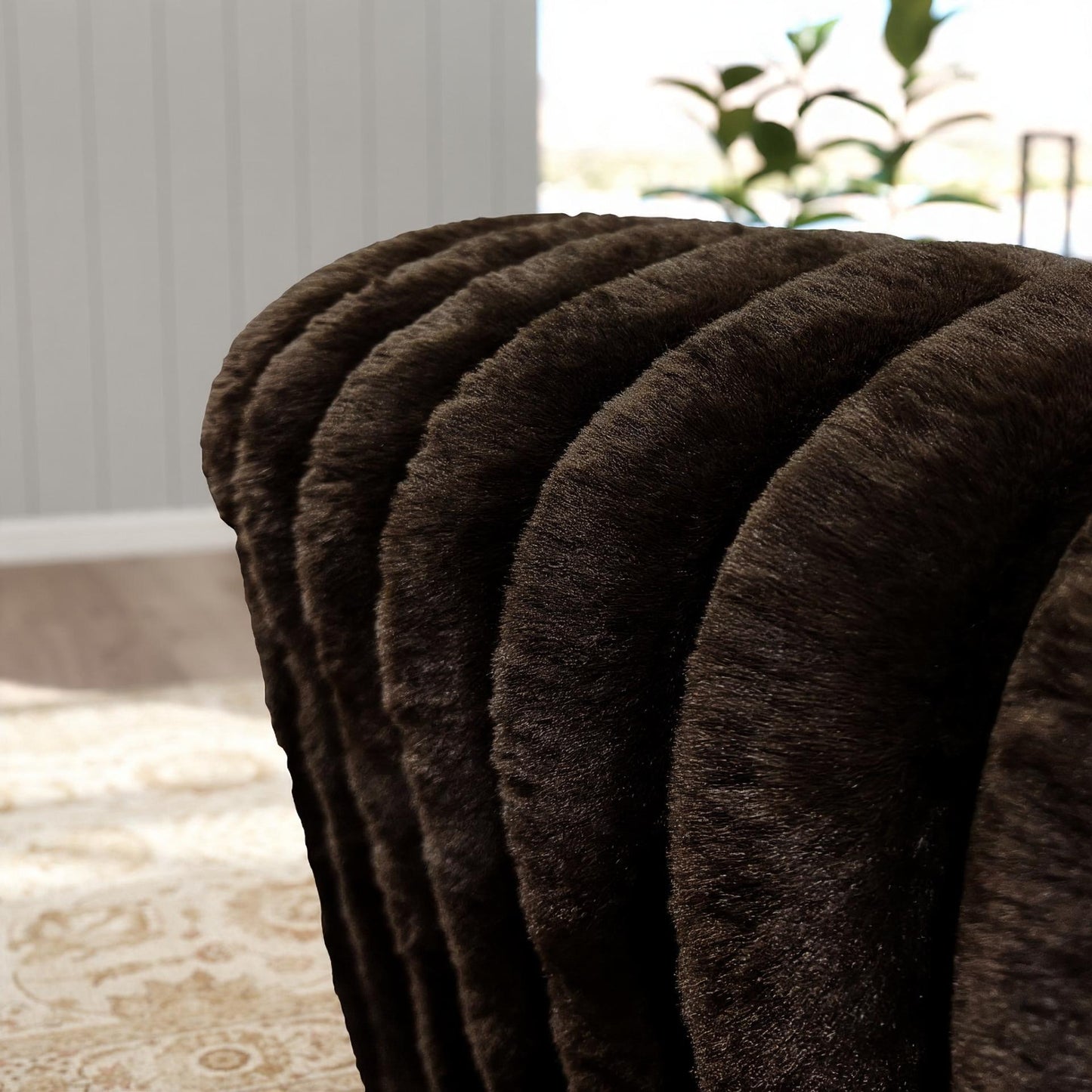 Roundhill Furniture Solenne Living Room Collection, Oversized Sofa, Loveseat, Chair and a Half, and Ottoman with Jumbo Corduroy Upholstery, Reversible Cushions