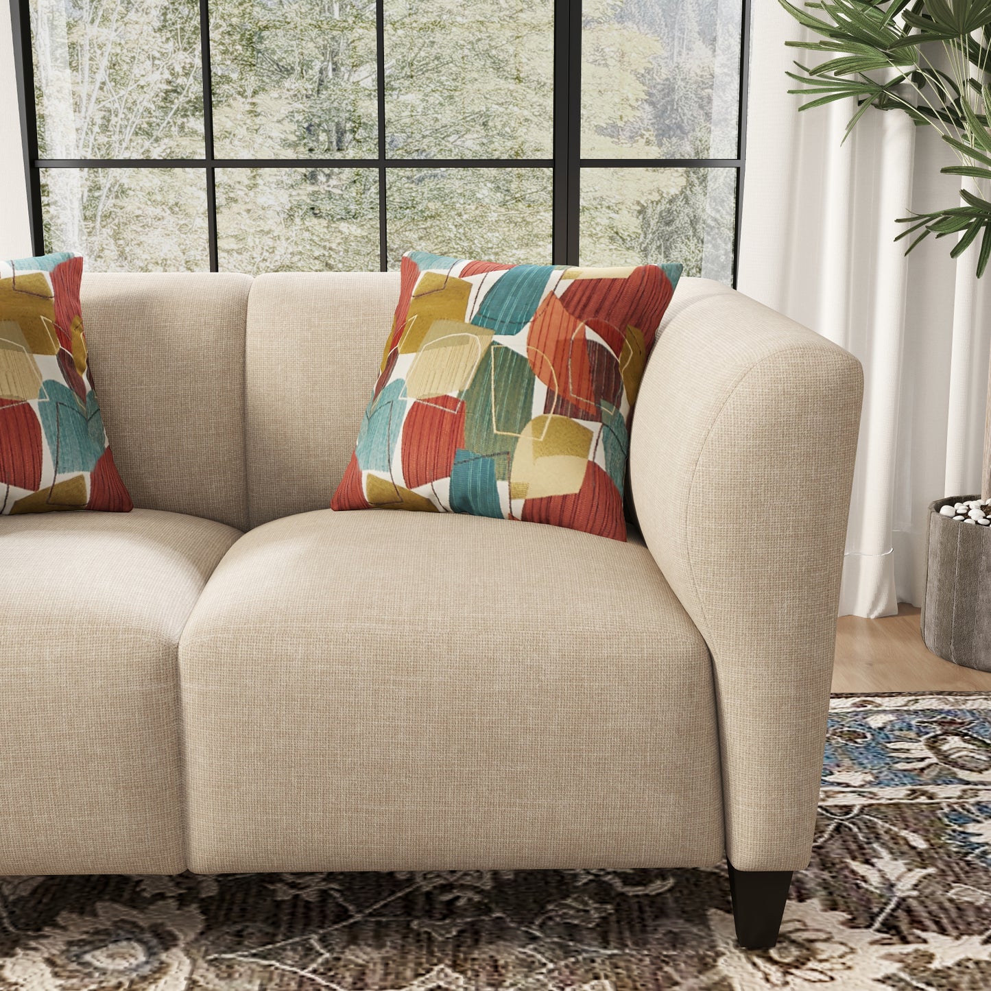 Roundhill Furniture Della Upholstered Stationary Loveseat