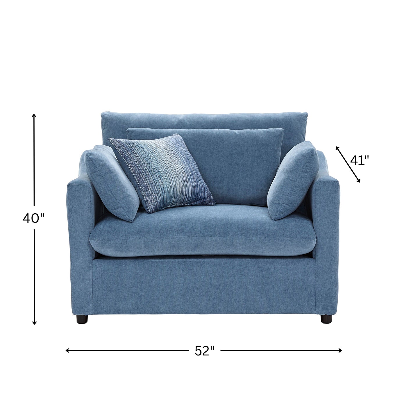 Roundhill Furniture Wilson Contemporary Upholstered Cuddle Chair