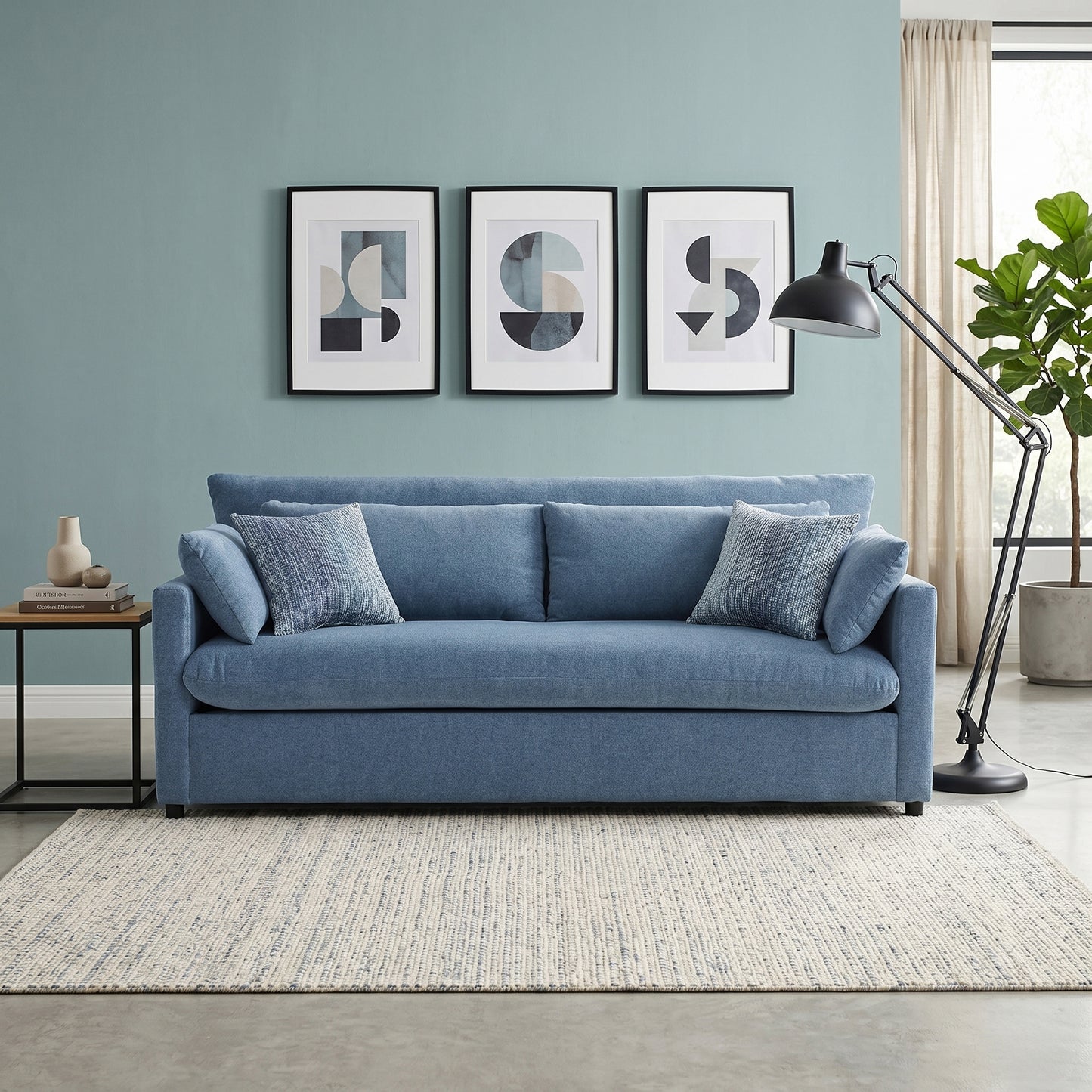 Roundhill Furniture Wilson Contemporary Upholstered Sofa