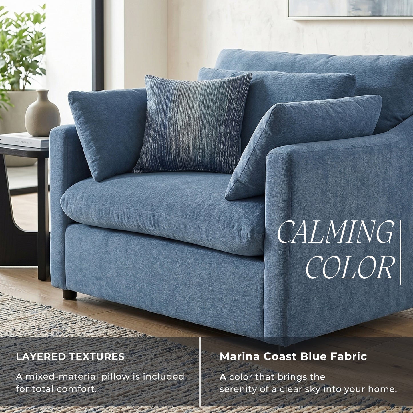 Roundhill Furniture Wilson Living Room Collection, Sofa Loveseat Cuddle Chair and Ottoman