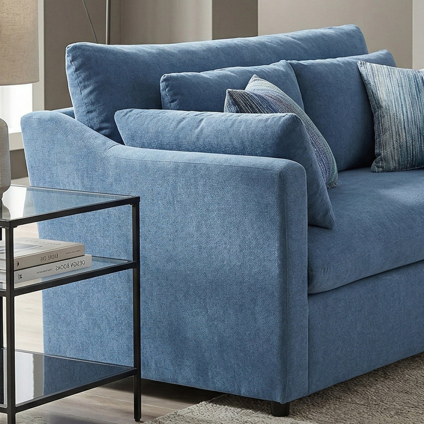 Roundhill Furniture Wilson Living Room Collection, Sofa Loveseat Cuddle Chair and Ottoman