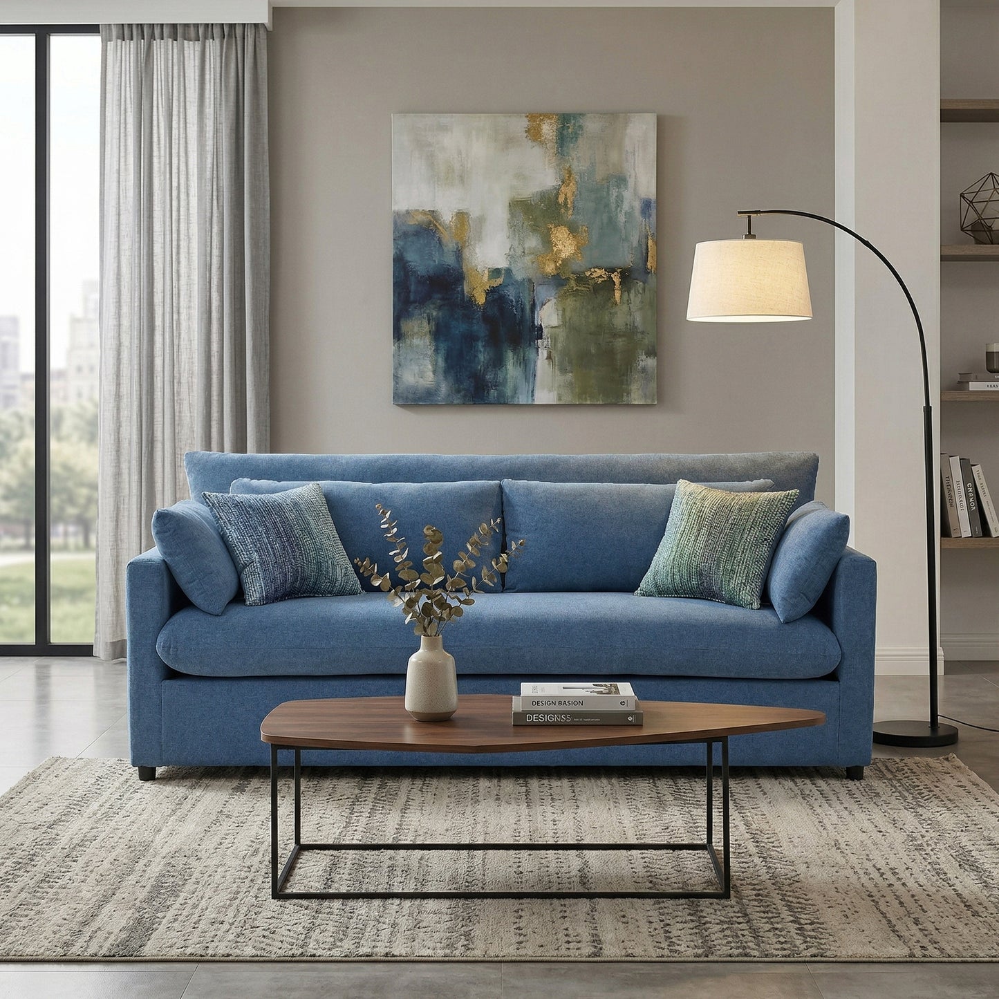 Roundhill Furniture Wilson Contemporary Upholstered Sofa
