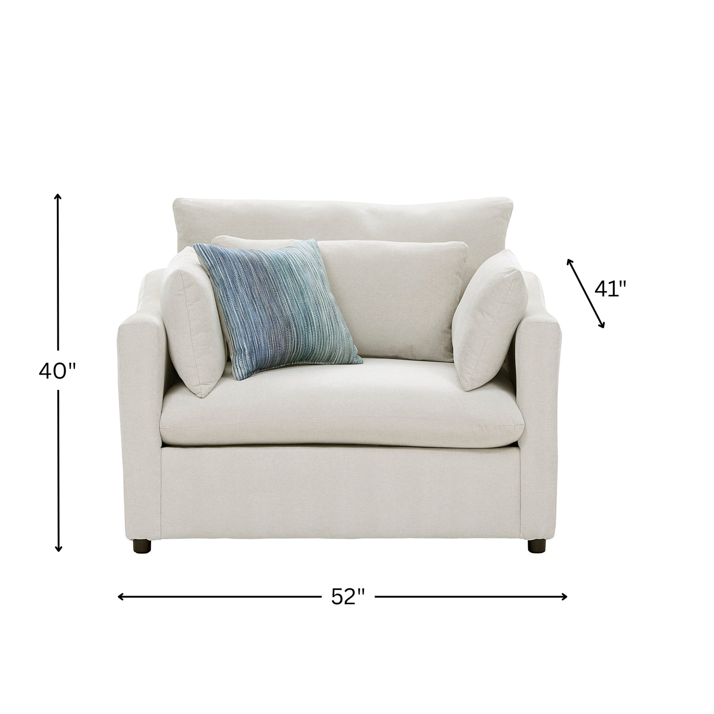 Roundhill Furniture Wilson Contemporary Upholstered Cuddle Chair