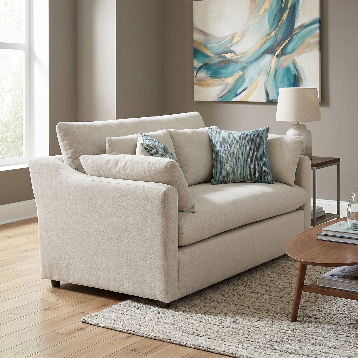 Roundhill Furniture Wilson Contemporary Upholstered Loveseat