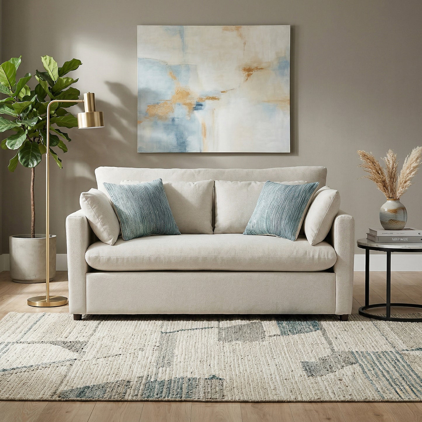 Roundhill Furniture Wilson Living Room Collection, Sofa Loveseat Cuddle Chair and Ottoman