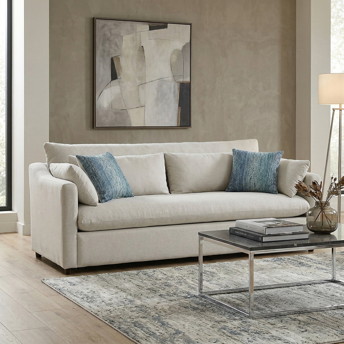 Roundhill Furniture Wilson Contemporary Upholstered Sofa
