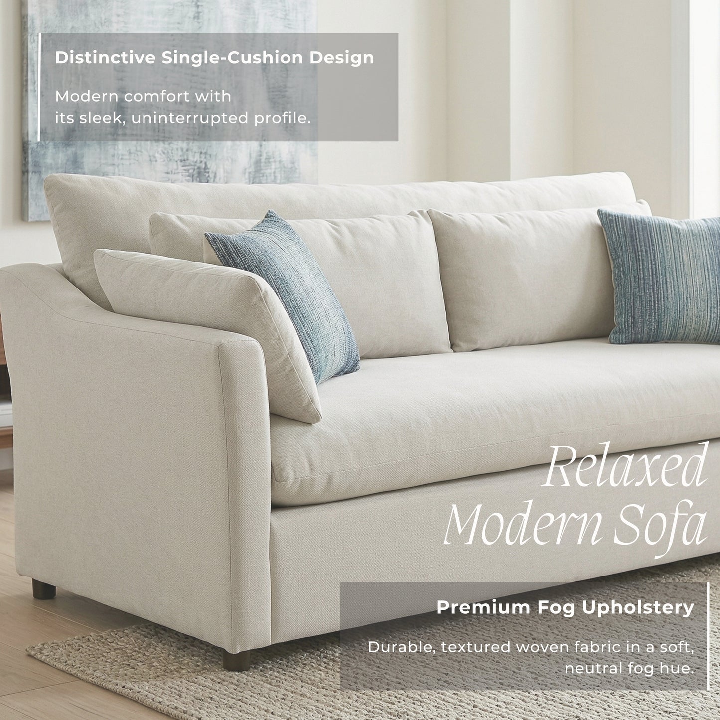 Roundhill Furniture Wilson Contemporary Upholstered Sofa