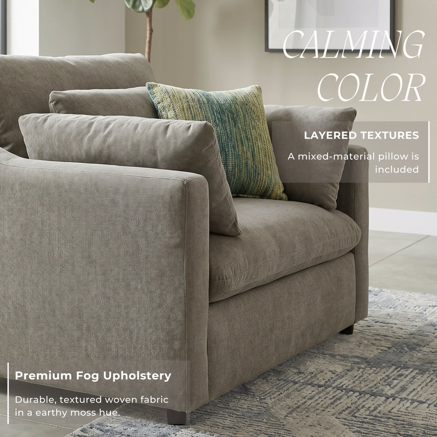 Roundhill Furniture Wilson Contemporary Upholstered Cuddle Chair