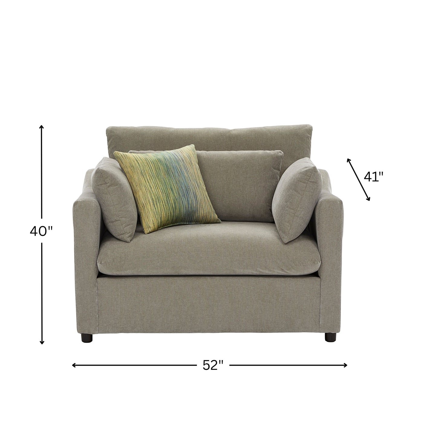 Roundhill Furniture Wilson Contemporary Upholstered Cuddle Chair