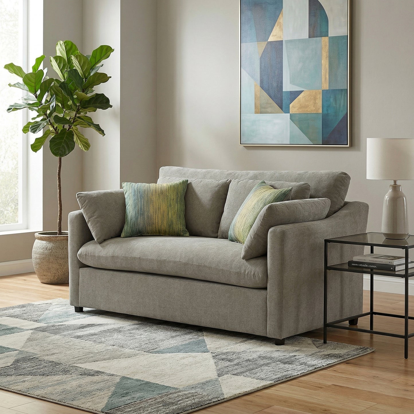 Roundhill Furniture Wilson Contemporary Upholstered Loveseat