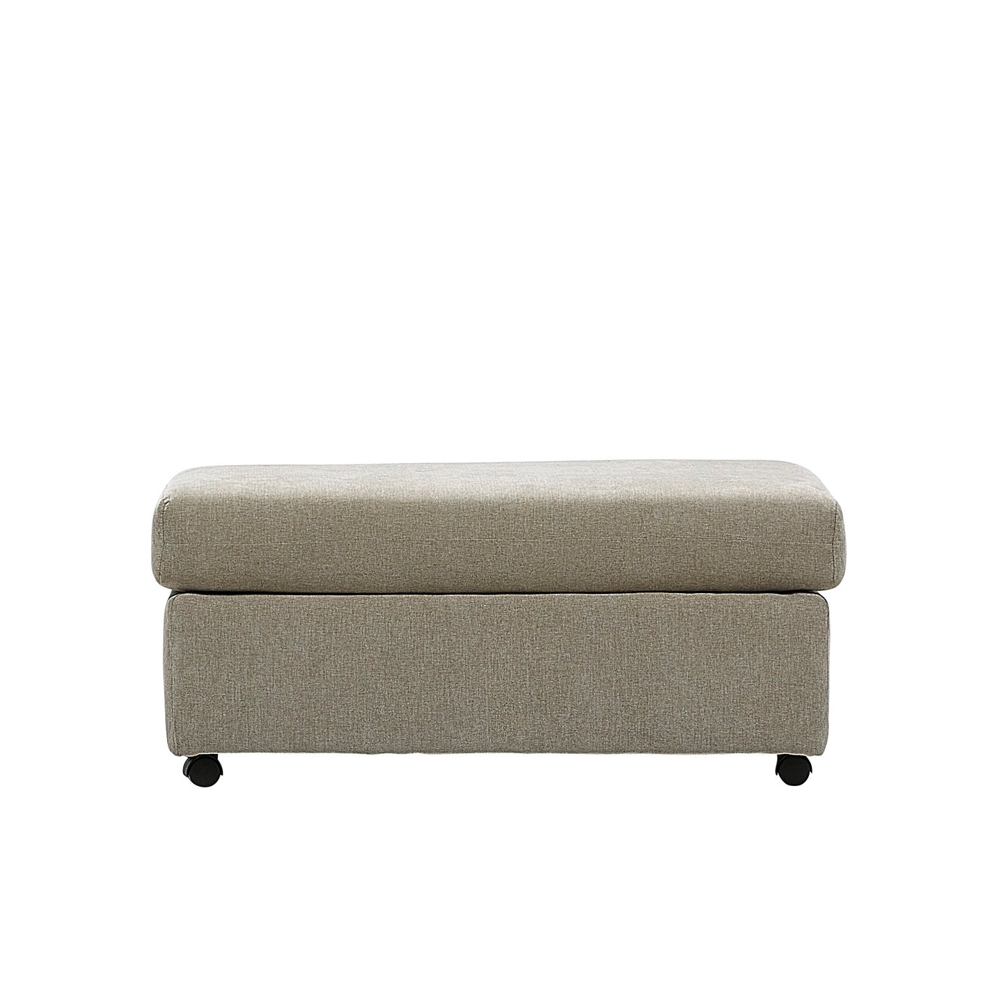 Roundhill Furniture Wilson Contemporary Upholstered Cocktail Ottoman with Casters