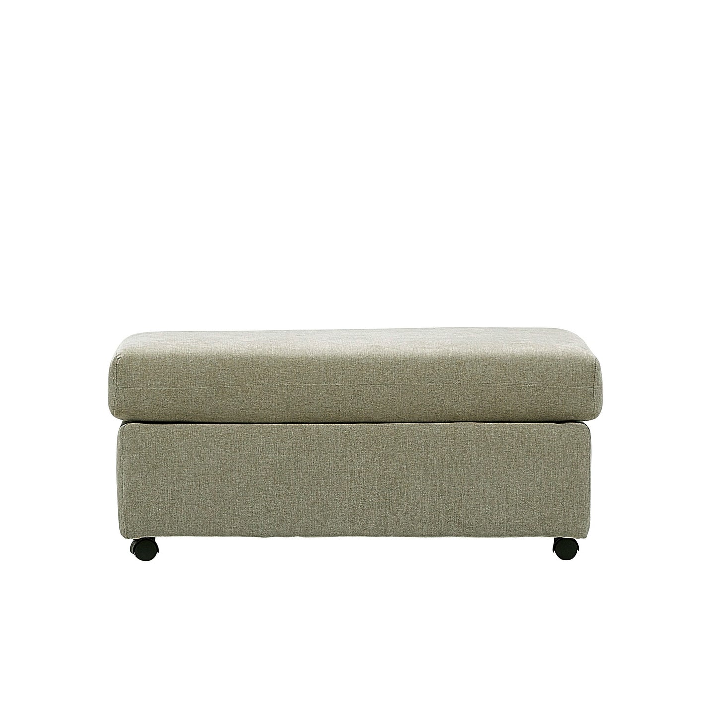Roundhill Furniture Wilson Contemporary Upholstered Cocktail Ottoman with Casters