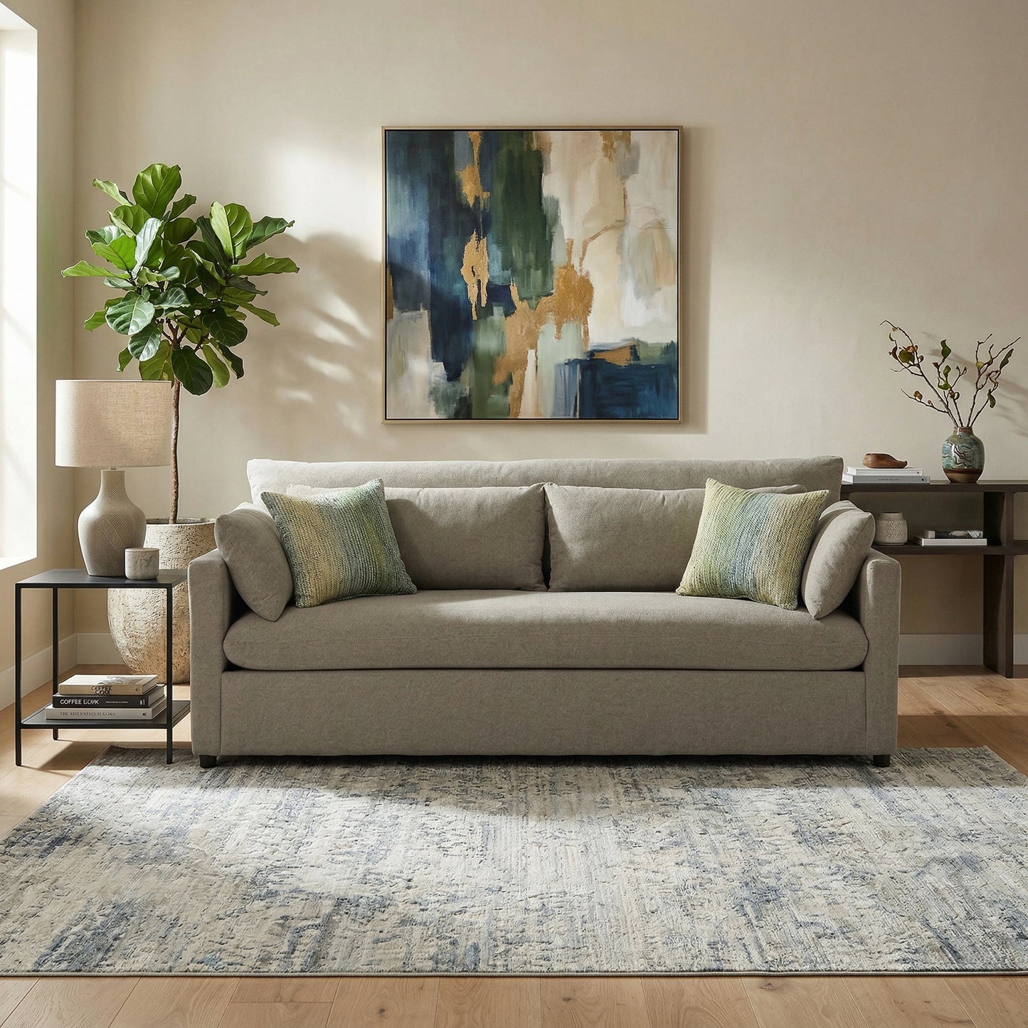 Roundhill Furniture Wilson Contemporary Upholstered Sofa