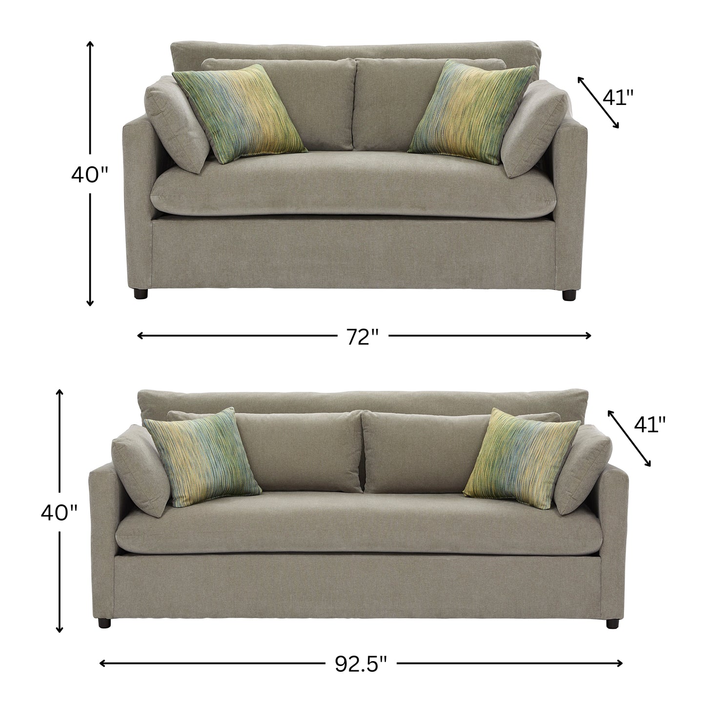 Roundhill Furniture Wilson Living Room Collection, Sofa Loveseat Cuddle Chair and Ottoman