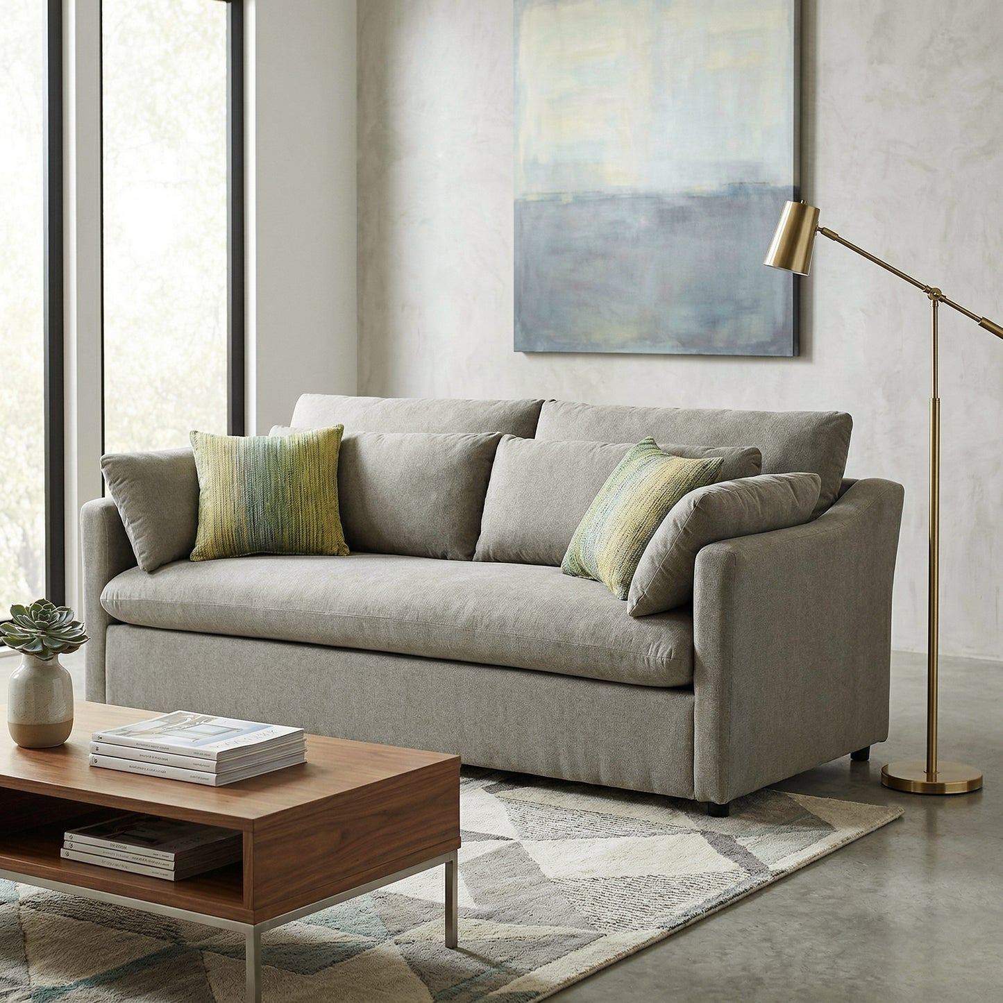 Roundhill Furniture Wilson Contemporary Upholstered Sofa