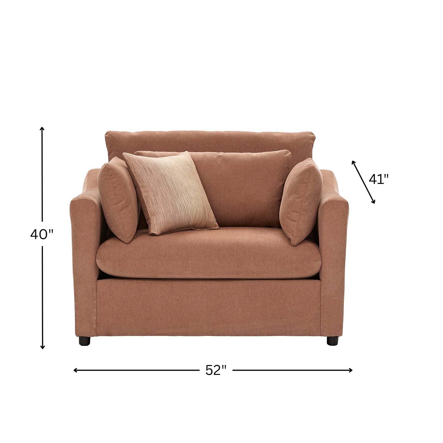 Roundhill Furniture Wilson Contemporary Upholstered Cuddle Chair