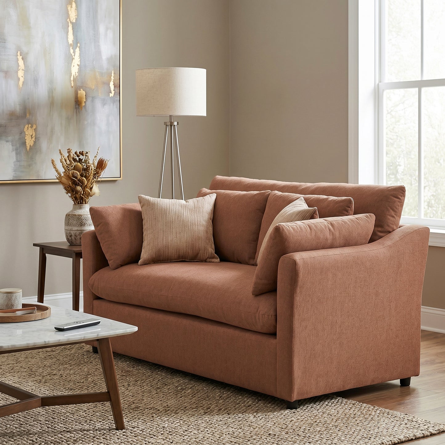 Roundhill Furniture Wilson Contemporary Upholstered Loveseat