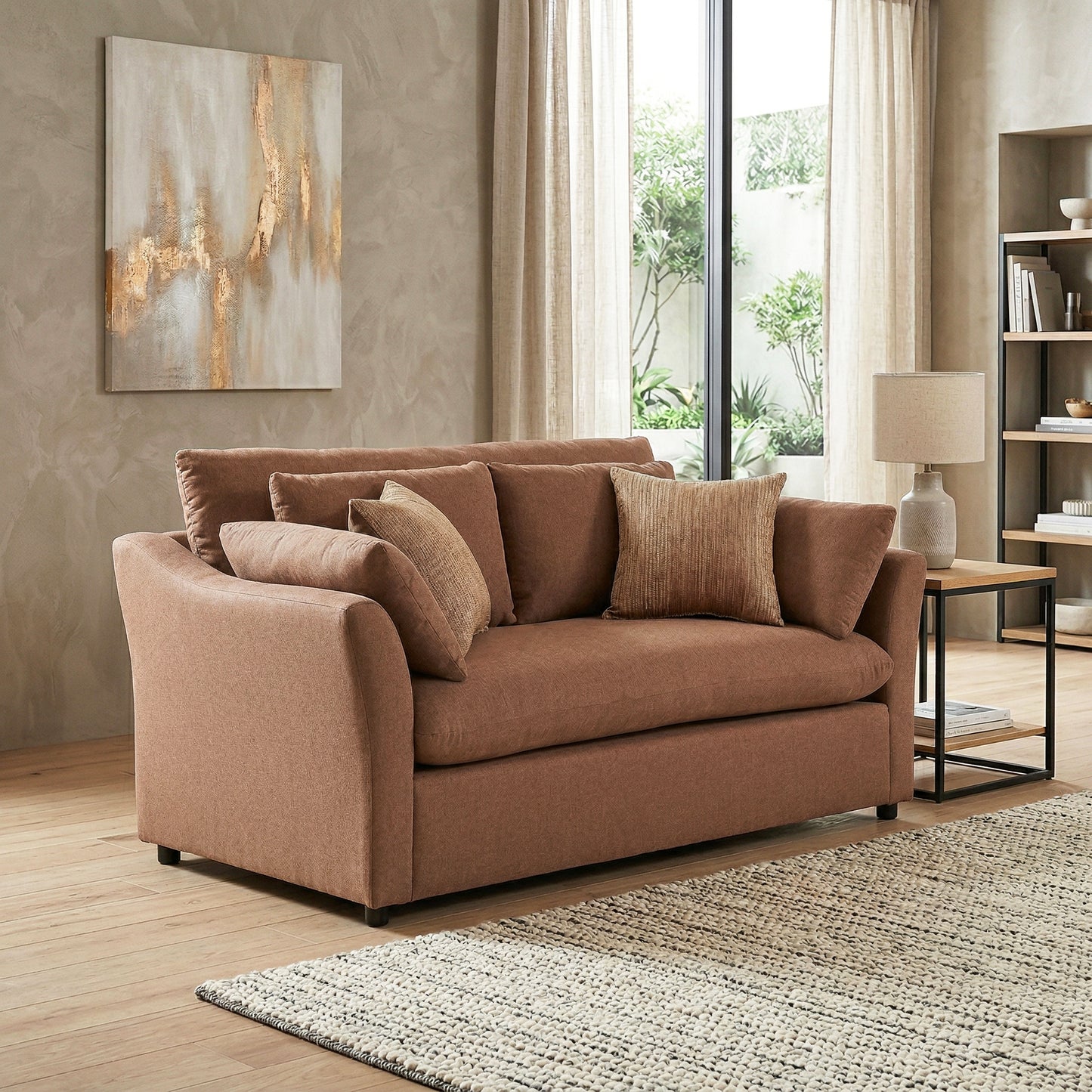 Roundhill Furniture Wilson Contemporary Upholstered Loveseat