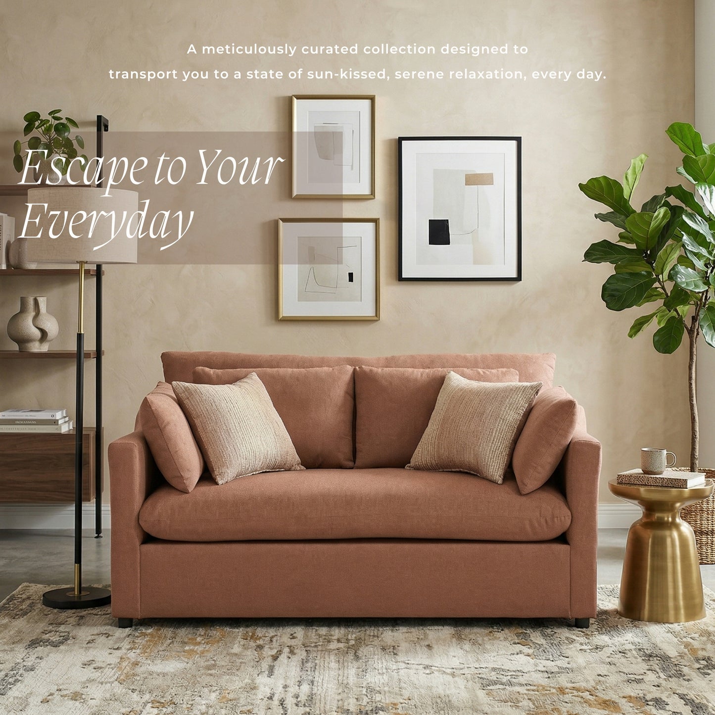 Roundhill Furniture Wilson Contemporary Upholstered Loveseat