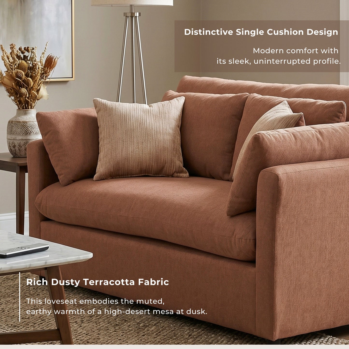 Roundhill Furniture Wilson Contemporary Upholstered Loveseat