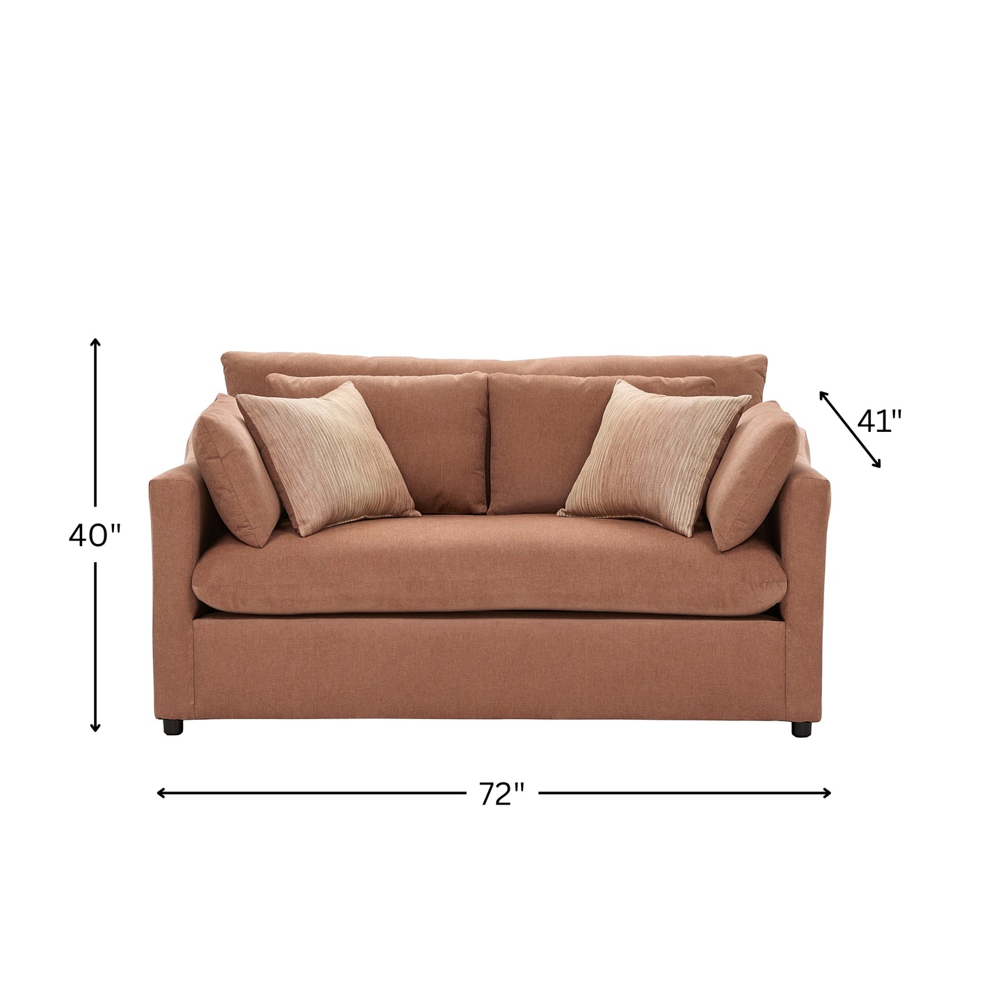 Roundhill Furniture Wilson Contemporary Upholstered Loveseat