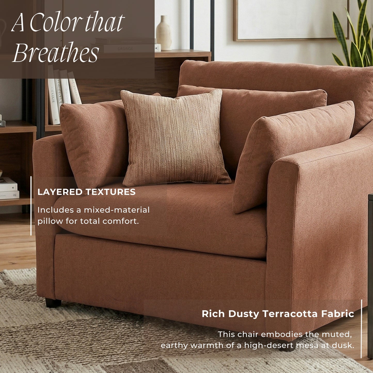 Roundhill Furniture Wilson Living Room Collection, Sofa Loveseat Cuddle Chair and Ottoman