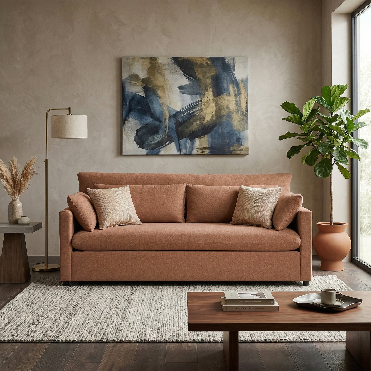 Roundhill Furniture Wilson Living Room Collection, Sofa Loveseat Cuddle Chair and Ottoman