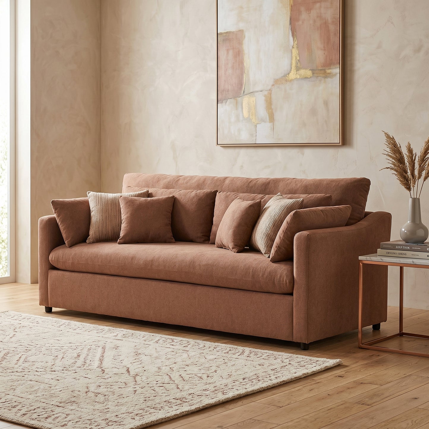 Roundhill Furniture Wilson Contemporary Upholstered Sofa