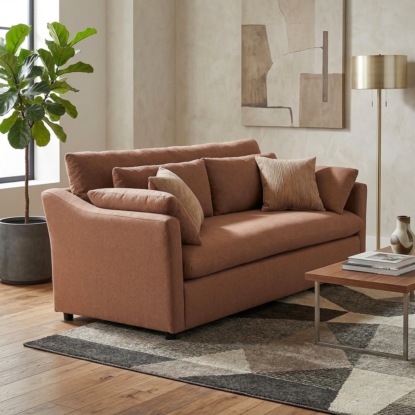 Roundhill Furniture Wilson Contemporary Upholstered Sofa