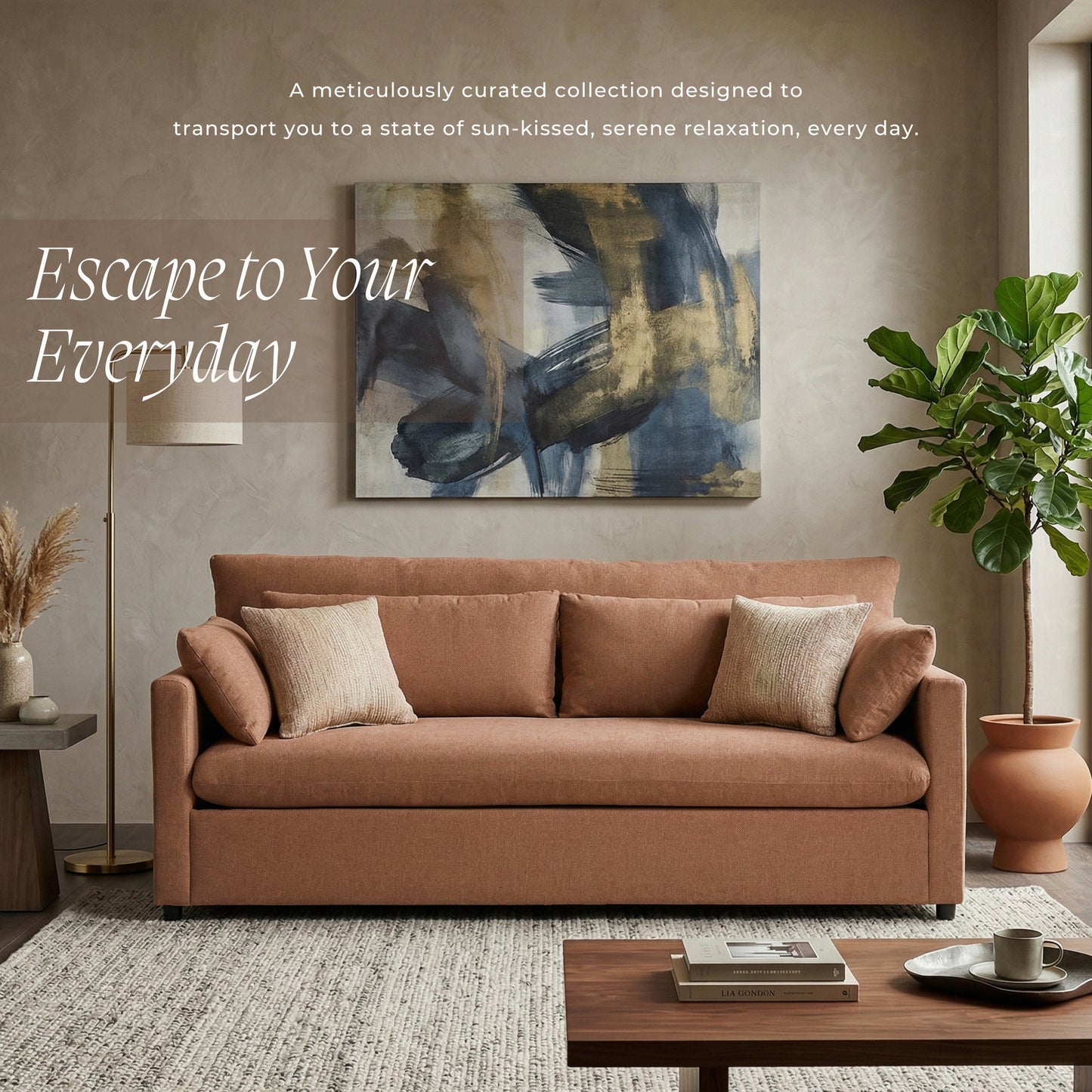 Roundhill Furniture Wilson Contemporary Upholstered Sofa