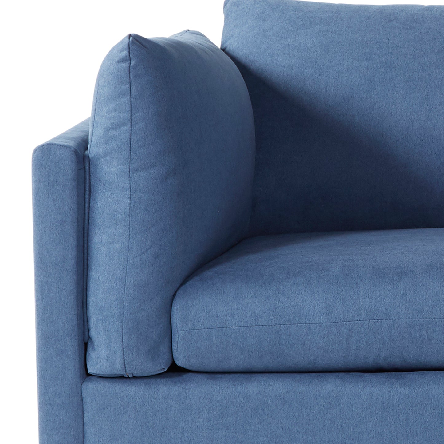 Roundhill Furniture Enda Pillow Back Fabric Sofa, Image Navy