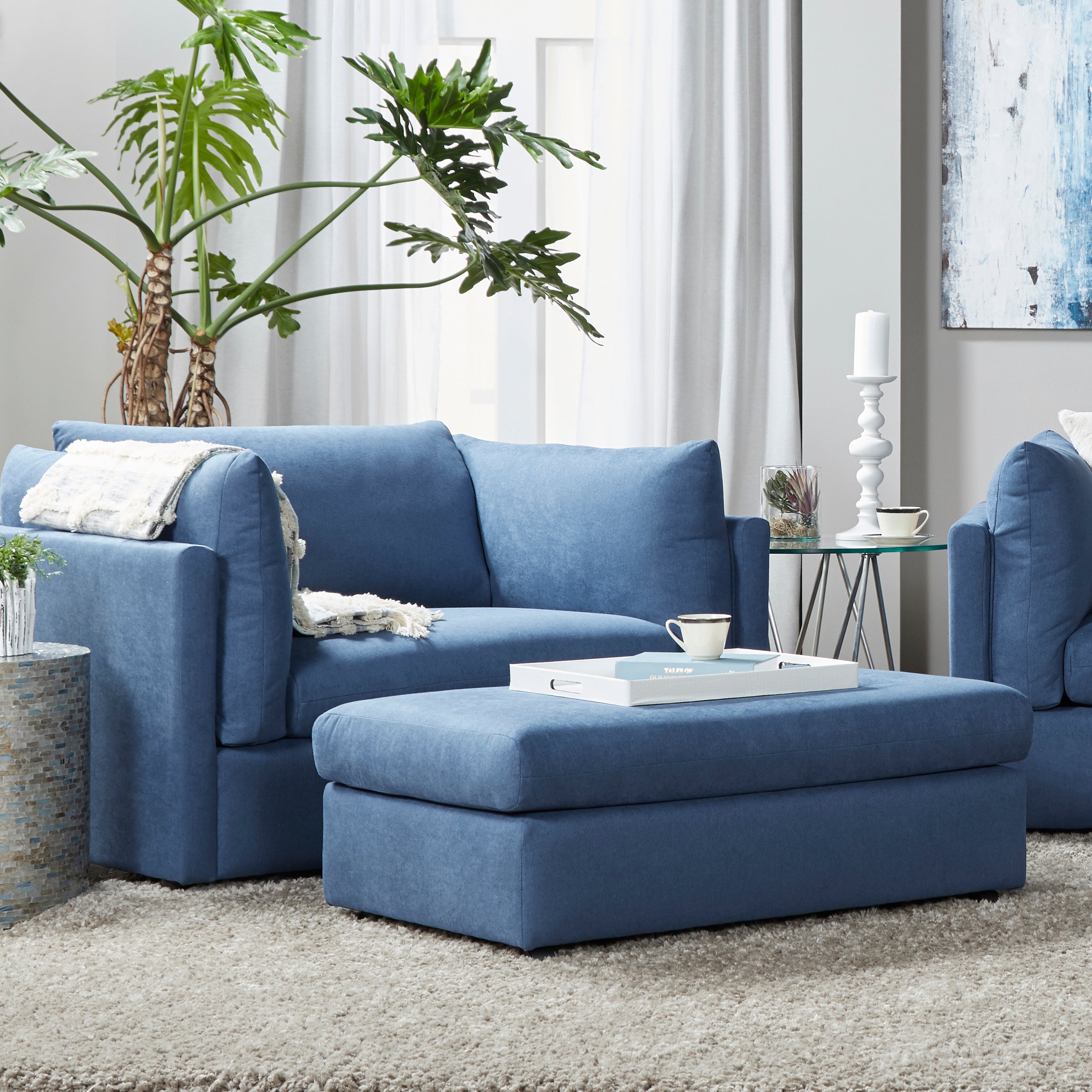 Cuddler chair with online ottoman