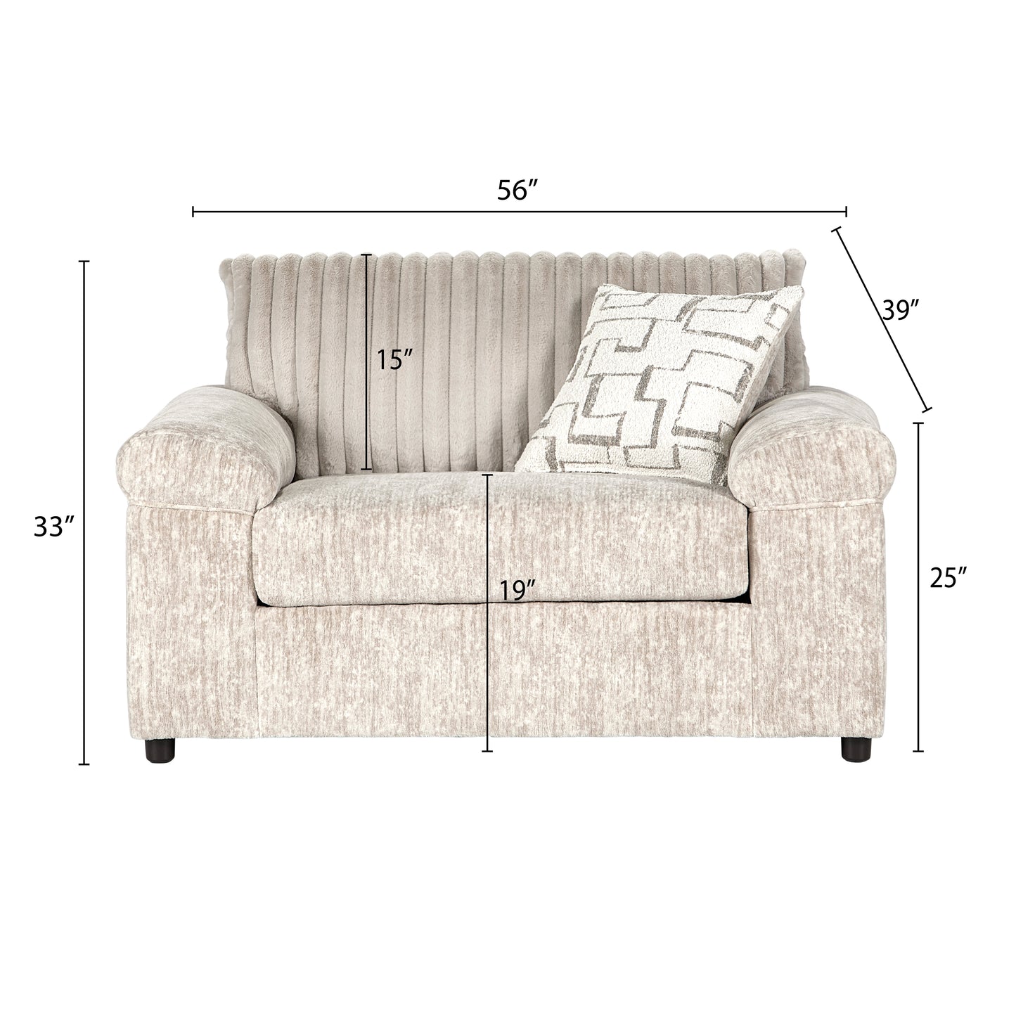 Roundhill Furniture Nason Wide Wale Corduroy Sectional Sofa Chaise Collection