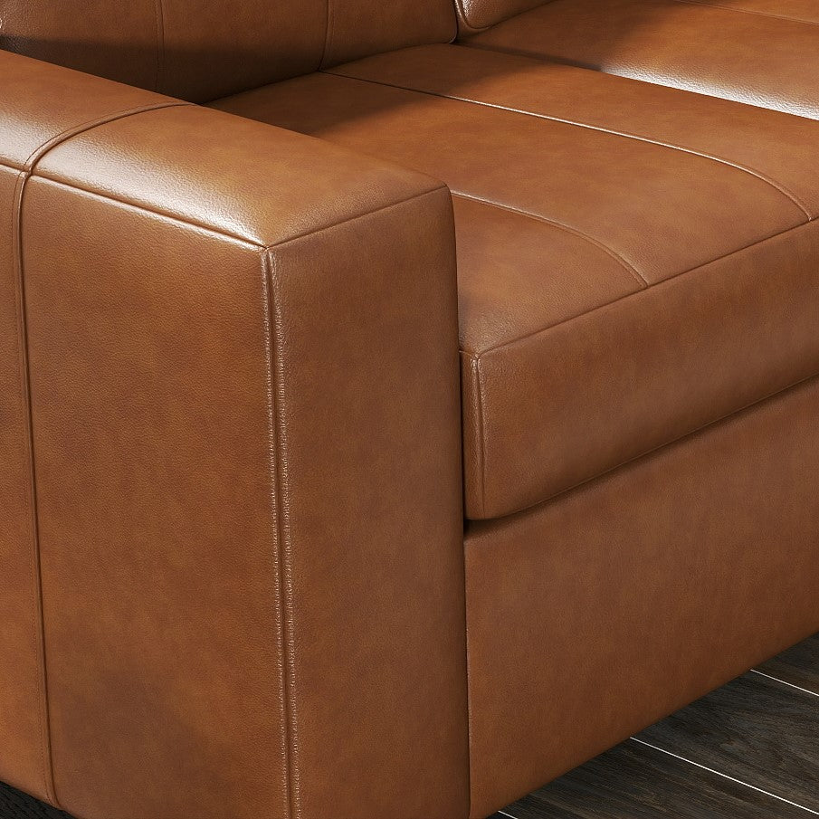 Roundhill Furniture Sakan Leather Upholstered Loveseat