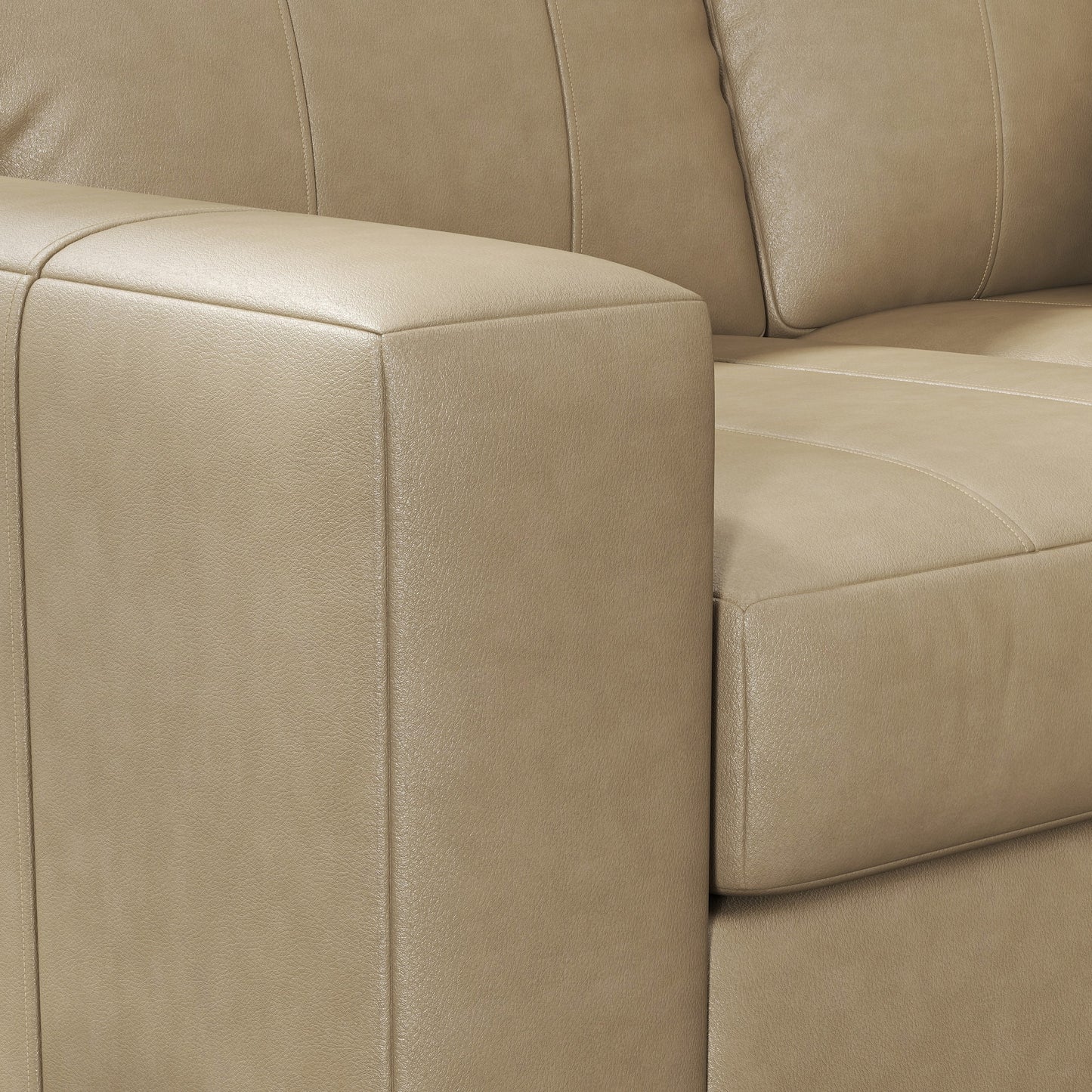 Roundhill Furniture Sakan Leather Upholstered Sofa