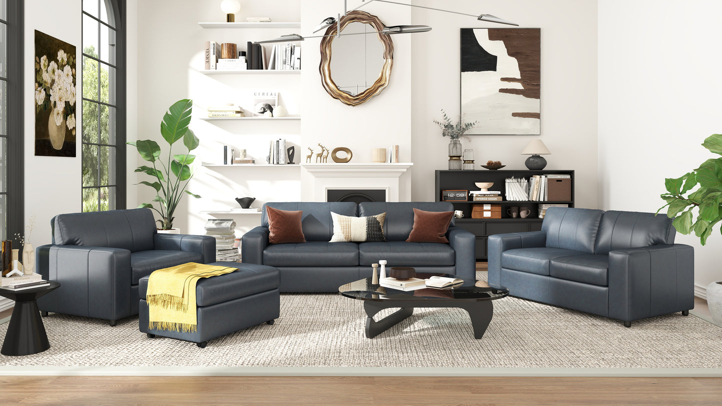 Roundhill Furniture Sakan Leather Upholstered Living Room Collection