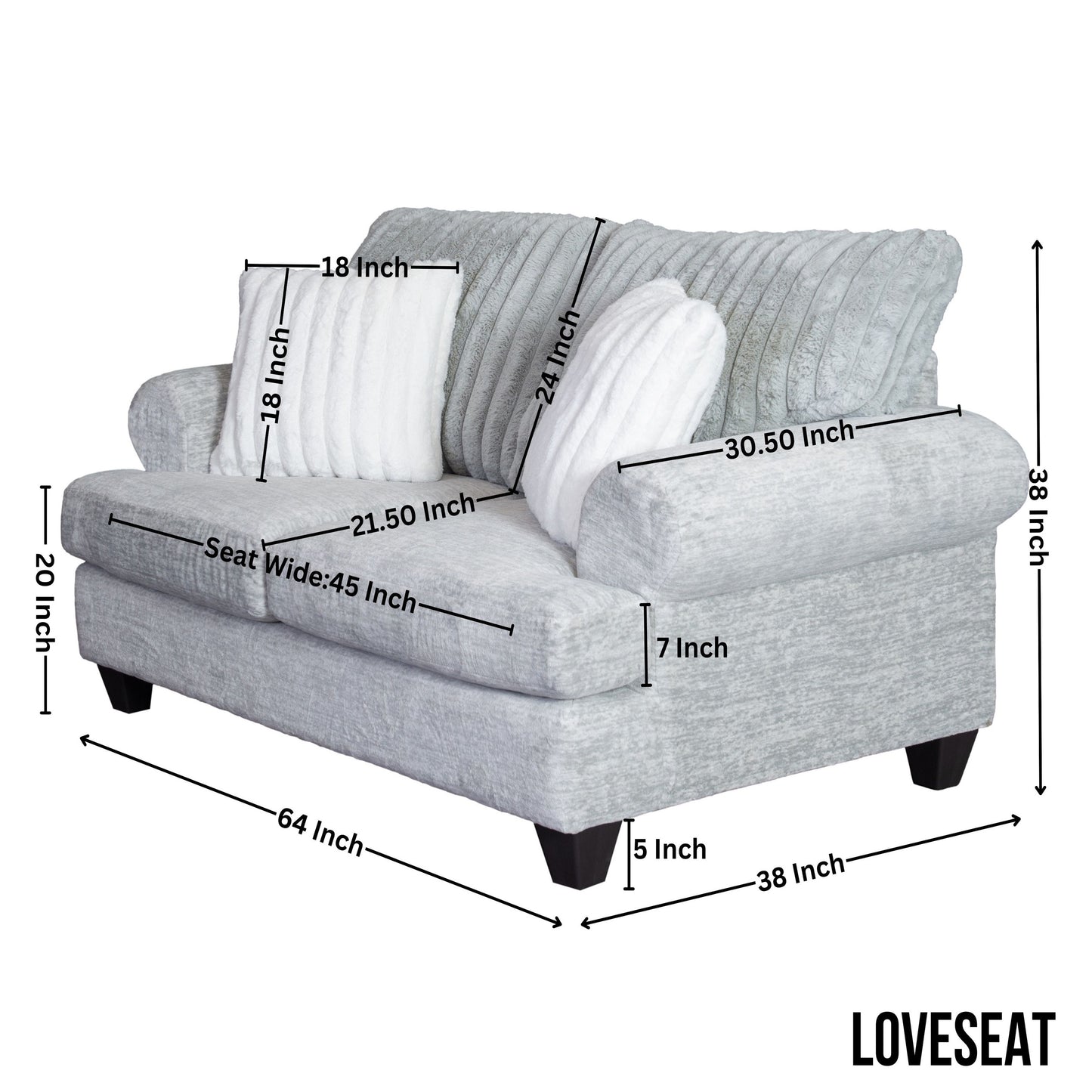 Oasis Transitional Stationary Loveseat, Galactic Oyster