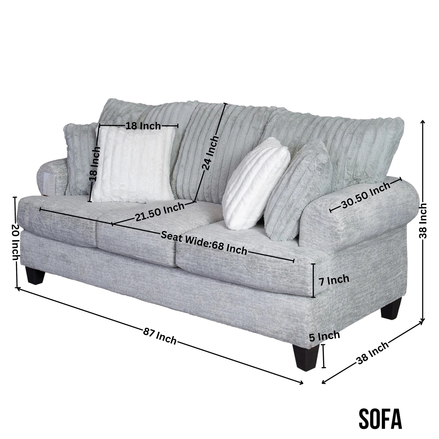 Oasis Transitional Stationary Sofa, Galactic Oyster