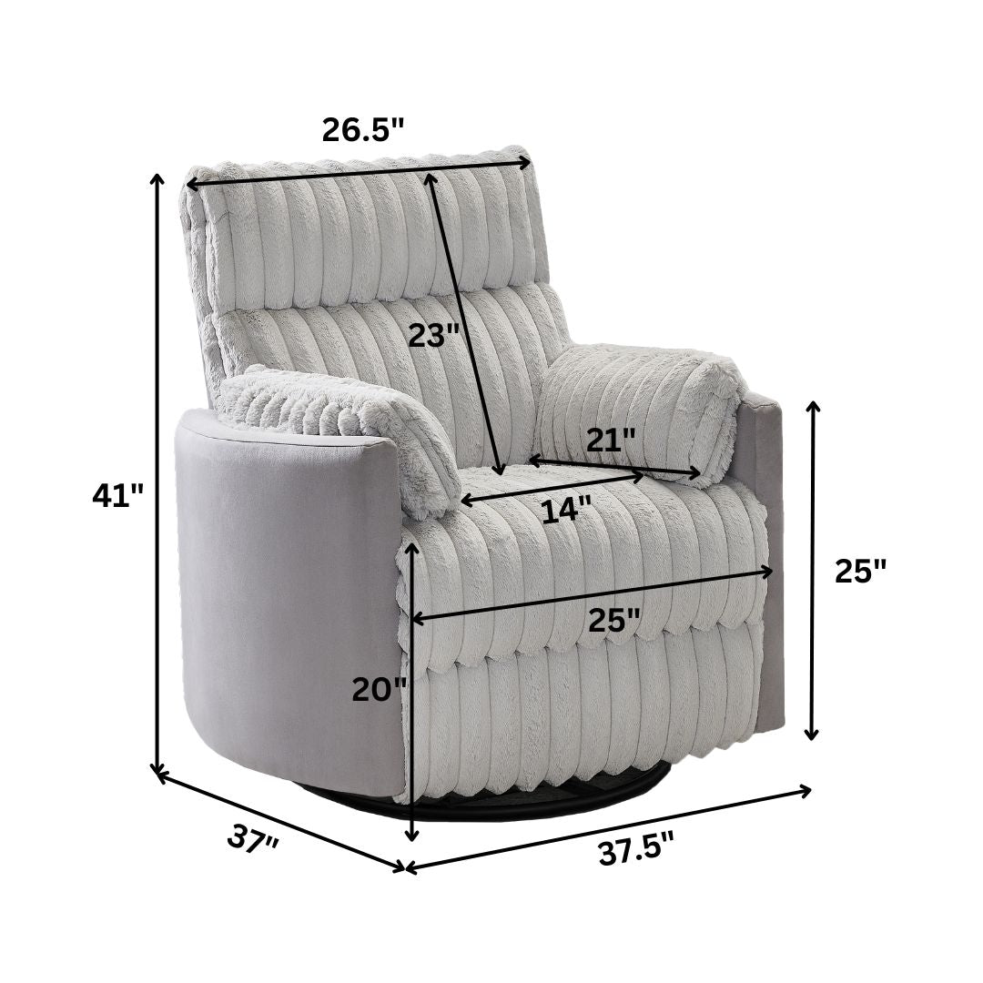 Roundhill Furniture Bocaton Wide Wale Corduroy Upholstery Manual Recliner