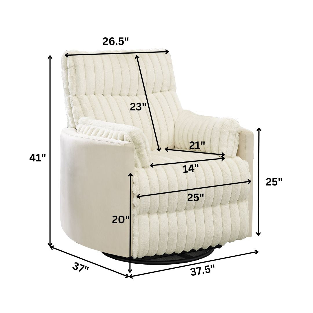 Roundhill Furniture Bocaton Wide Wale Corduroy Upholstery Manual Recliner