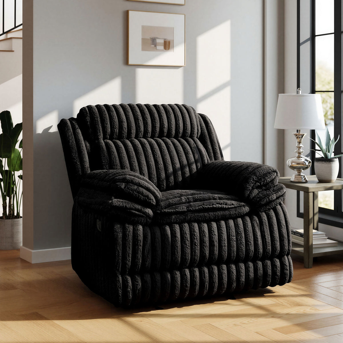 Roundhill Furniture Ardello Manual Rocker Recliner with Wide-Wale Corduroy Upholstery