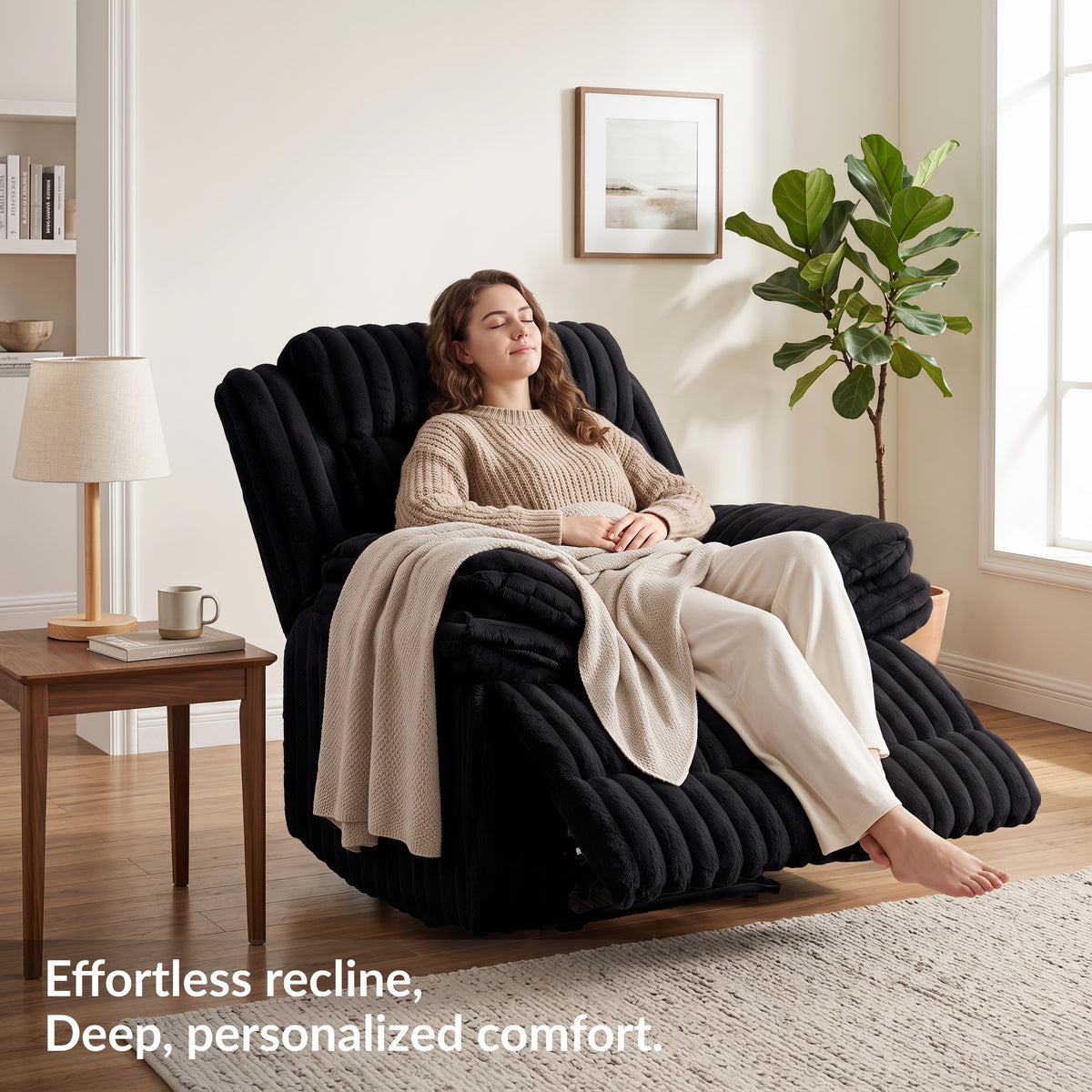 Roundhill Furniture Ardello Manual Rocker Recliner with Wide-Wale Corduroy Upholstery