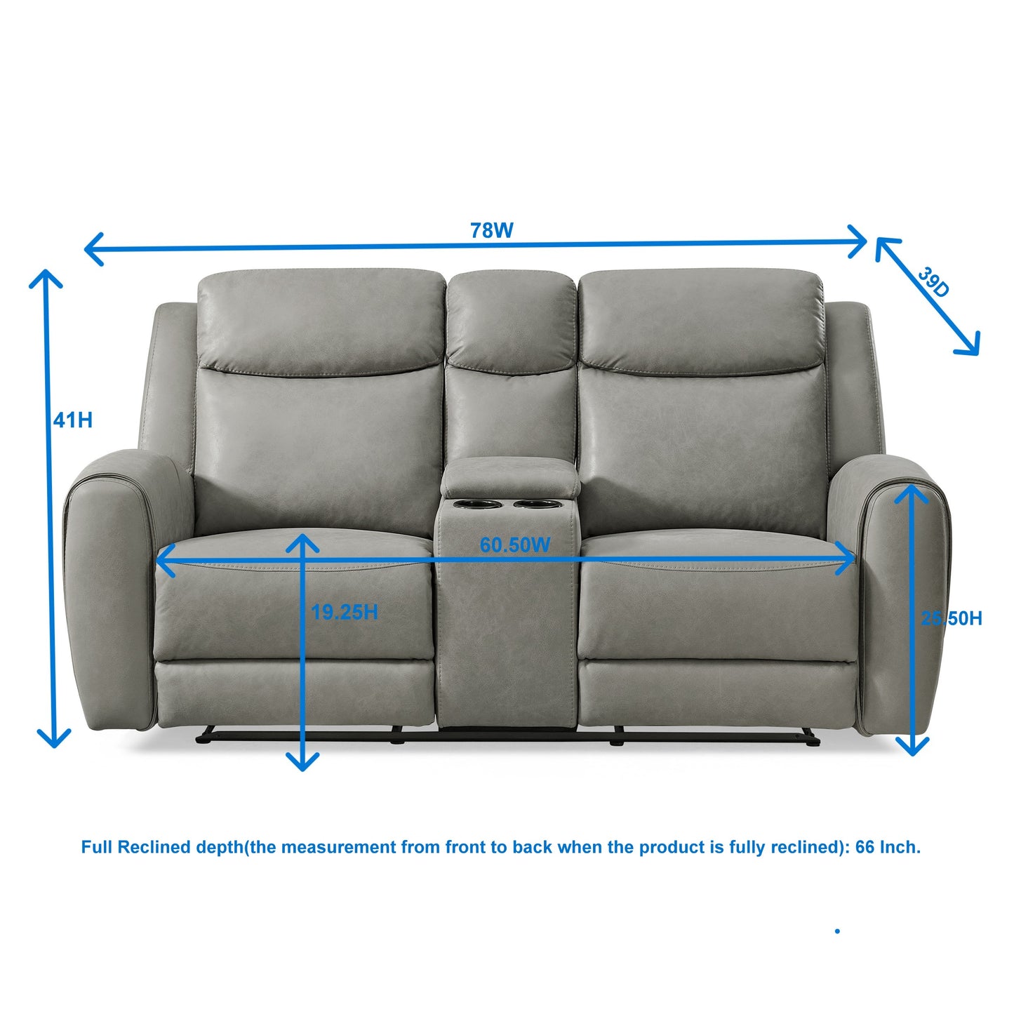 Wesley Transitional Living Room Reclining Collection, Sofa Loveseat and Recliner, Gray