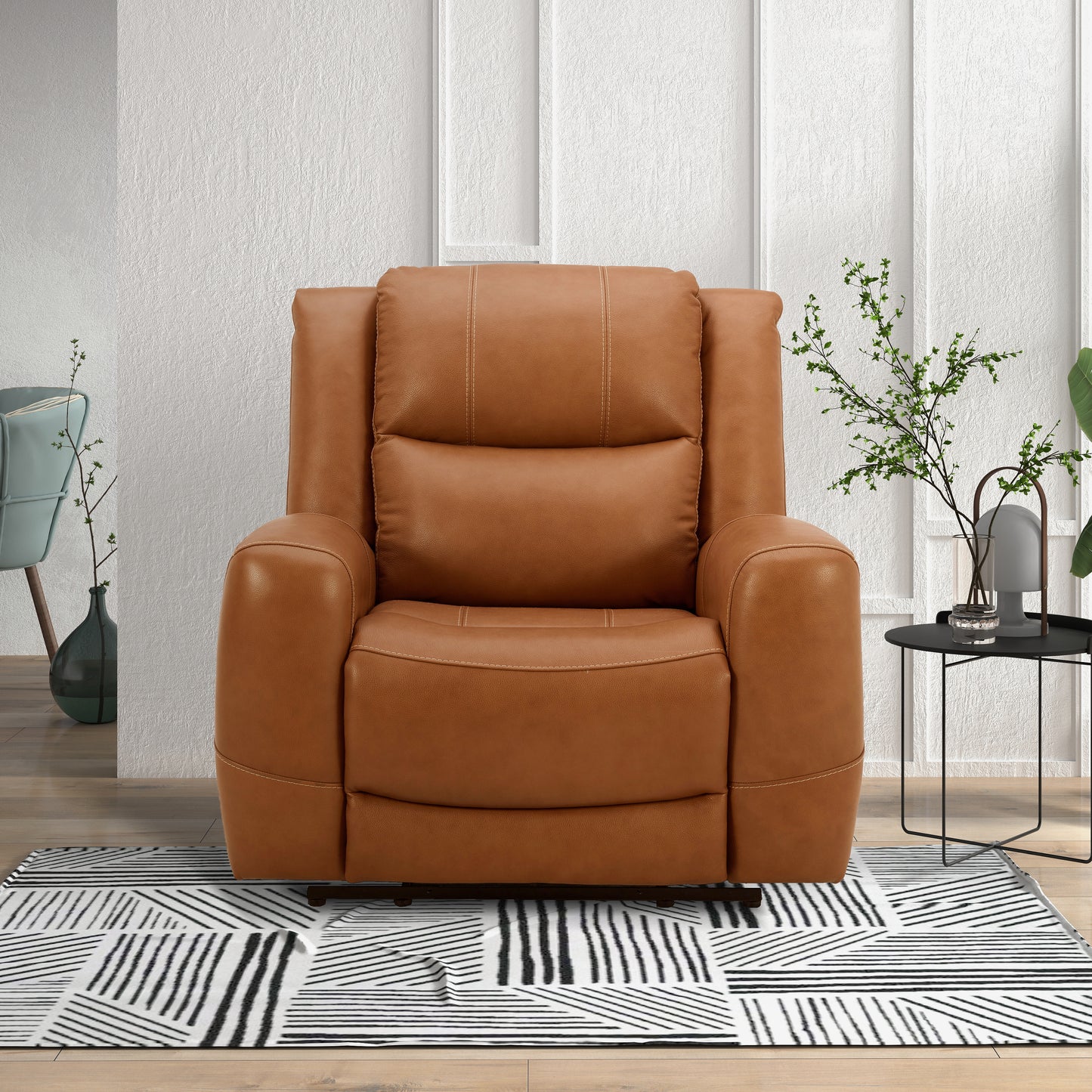 Roundhill Furniture Cozura Leather Power Recliner